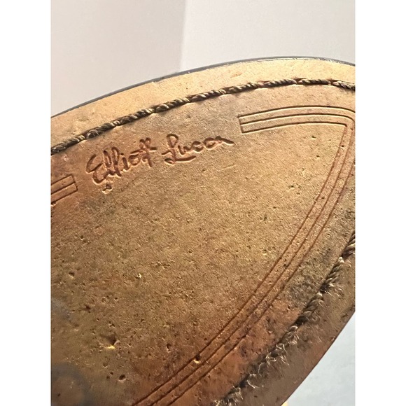 Elliott Lucca 'Bellina' Black Snake Print Braided Leather Pumps: Size 8.5 - Picture 6 of 9